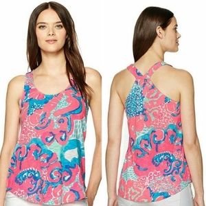 Lilly Pulitzer Cordelia Coral Reef I'm So Jelly Tank